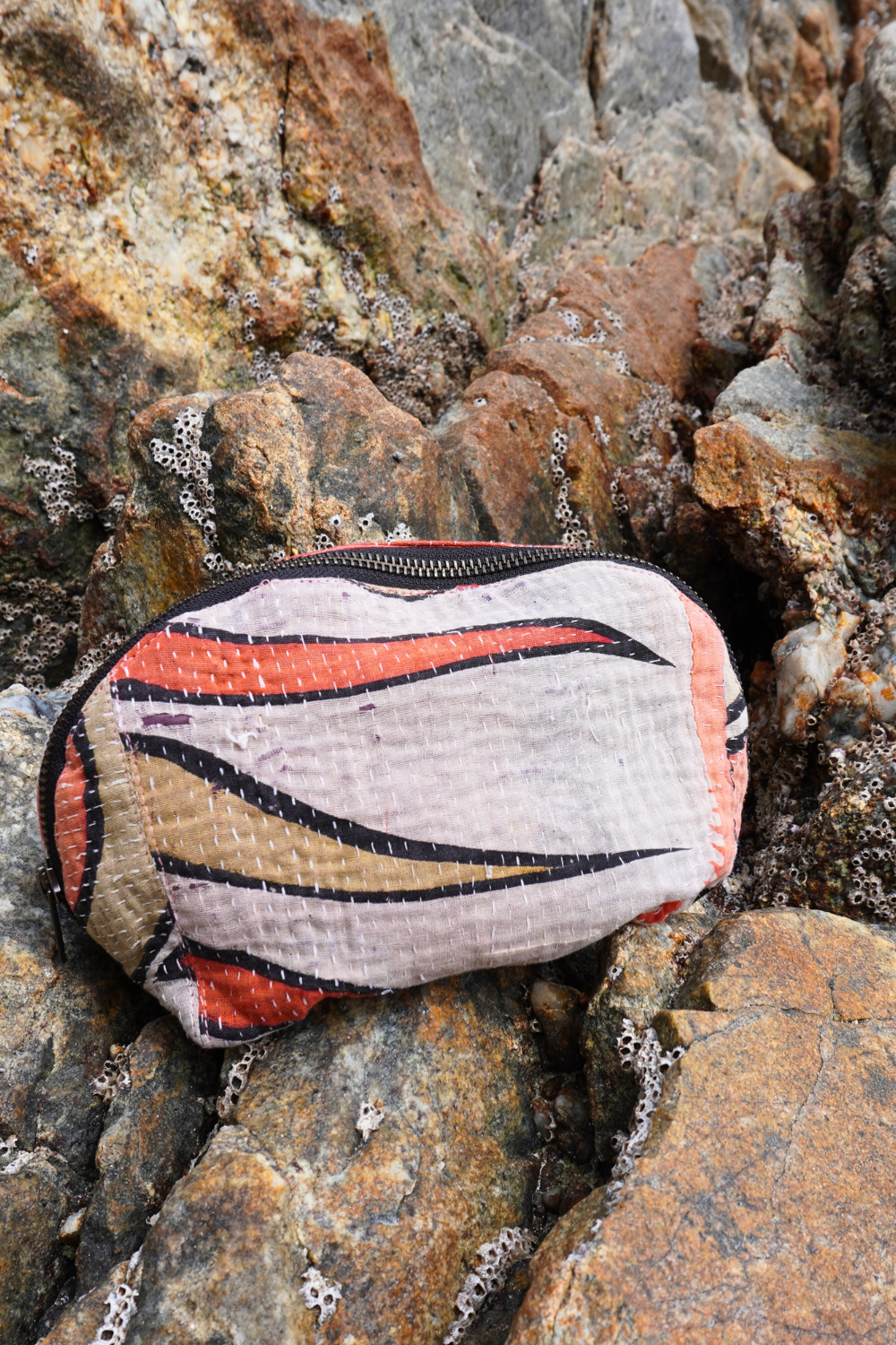 Sunray Pouch – Made from assorted Kantha fabric scraps