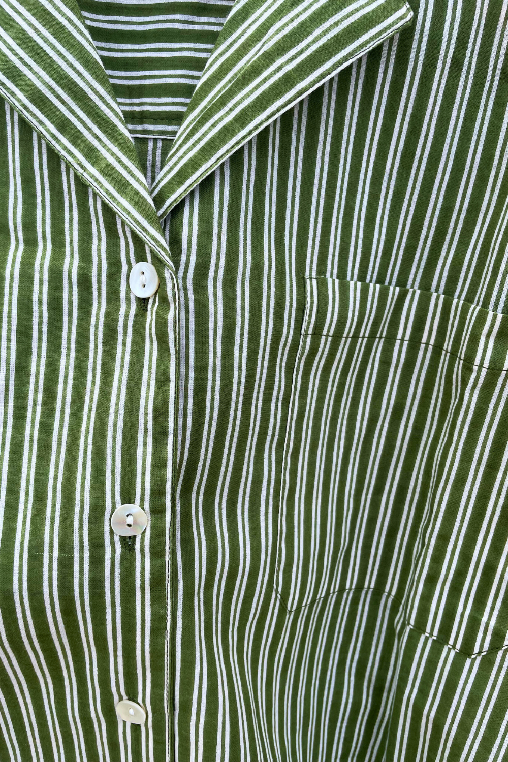 Saans Olive Stripe Set